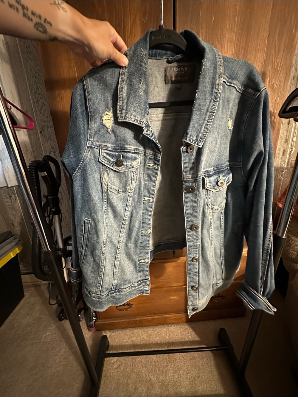 Distressed Light Blue Denim Jacket